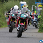 Adam McLean leads team mate Darryl Tweed supertwin race Cookstown 100